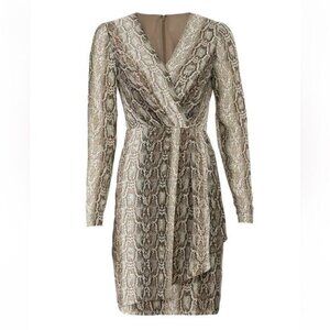 Slate & Willow Python Faux Wrap Dress
